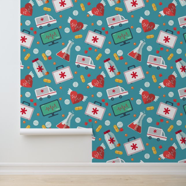 Medizinisches Icon-Muster Tapete (Anwendung)