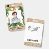 Medizinisches ID-Logo des Mitarbeiter-Fotos Person Ausweis (Front & Back)