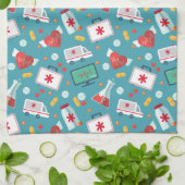 Medizinisches Ikonen-Muster Geschirrtuch (Gefaltet)