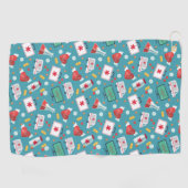Medizinisches Ikonen-Muster Golfhandtuch (Horizontal)