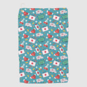 Medizinisches Ikonen-Muster Golfhandtuch (Vorderseite)