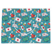 Medizinisches Ikonen-Muster Große Geschenktüte (Vorderseite)