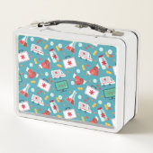 Medizinisches Ikonen-Muster Metall Brotdose (Rückseite)