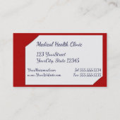 Medizinisches Klemmbrett mit Visitenkarte (Rückseite)