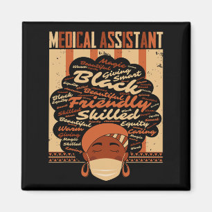 Medizinisches Kostüm Afro Proud Black Hist Magnet