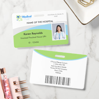 Medizinisches Krankenhaus Krankenpfleger Foto-ID-A Ausweis