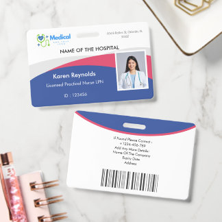 Medizinisches Krankenhaus Krankenpfleger Foto-ID-A Ausweis