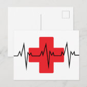 Medizinisches Kreuz Postkarte (Vorne/Hinten)