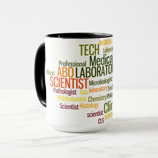 MEDIZINISCHES LABORmischwort-KAFFEE-TASSE Tasse (Vorderseite Links)