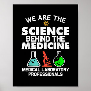Medizinisches Laborwissenschaftsdesign Männer Frau Poster