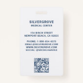 Medizinisches Logo Blue DNA Foto Nurse ID Ausweis (Rückseite)