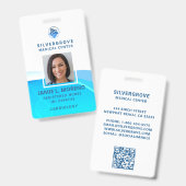 Medizinisches Logo Gesundheitsversorgung Modernes  Ausweis (Vorder- & Rückseite)