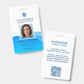 Medizinisches Logo Gesundheitsversorgung Modernes  Ausweis (Vorder- & Rückseite)