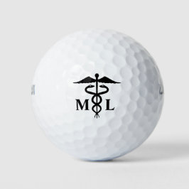 Medizinisches Logo mit Initialen Golfball
