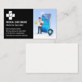 Medizinisches Logo | Online-Apps für Ärzte Visitenkarte (Vorne/Hinten)
