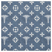 Medizinisches Muster Ärztelogo Blauer Jeans Stoff (Muster)