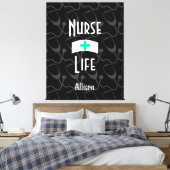 Medizinisches Muster für Krankenpflege Leinwanddruck (Insitu (Schlafzimmer))