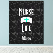 Medizinisches Muster für Krankenpflege Leinwanddruck (Insitu (Holzboden))