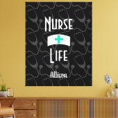 Medizinisches Muster für Krankenpflege Leinwanddruck (Insitu (Wohnzimmer))