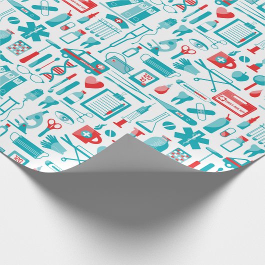 Medizinisches Muster Geschenkpapier (Ecke)