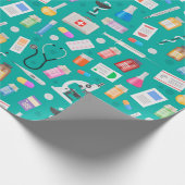 Medizinisches Muster Geschenkpapier (Ecke)