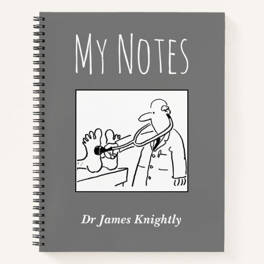Medizinisches Notizbuch mit Namen des Besitzers (Vorderseite)