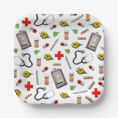 Medizinisches Party für das Ruhestand Pappteller (Vorderseite)