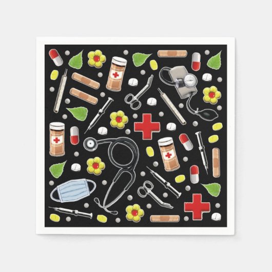 Medizinisches Party Papier Napkins Serviette (Vorderseite)