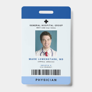 Medizinisches Personal ID Abzeichen Vertikal + Bar Ausweis