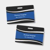 Medizinisches Personal Moderne ID-Abzeichen Ausweis (Vorder- & Rückseite)