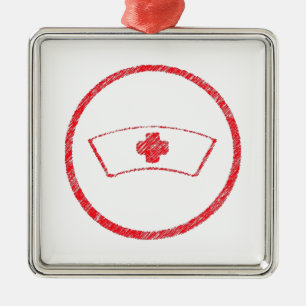 medizinisches rotes emt Krankenhaus Ornament Aus Metall