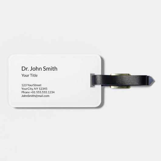 Medizinisches silbernes Caduceus-Schwarz-Gold - Gepäckanhänger (Rückseite horizontal)