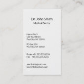 Medizinisches silbernes Caduceus-Schwarz-Gold - Visitenkarte (Rückseite)