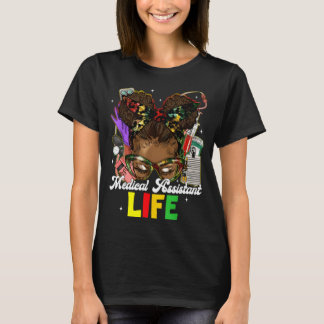 Medizinisches Sofort-Schwarzes-Geschichte-Unordent T-Shirt