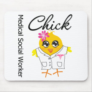 Medizinisches Sozialarbeiter-Küken Mousepad