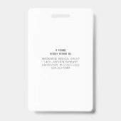 Medizinisches Stethoskop Bearbeitbar Rosa ZUHAUSE  Ausweis (Rückseite)