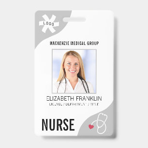 Medizinisches Stethoskop bearbeitbares Gray NURSE Ausweis