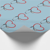 Medizinisches Stethoskop-Geschenk-Verpackungs-Blau Geschenkpapier (Ecke)