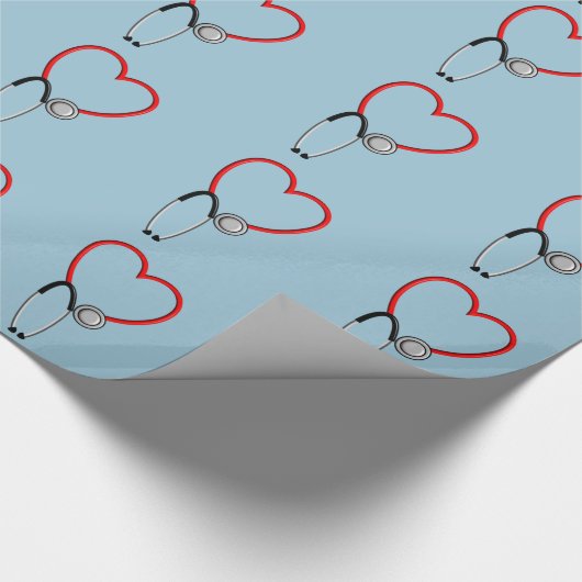 Medizinisches Stethoskop-Geschenk-Verpackungs-Blau Geschenkpapier (Ecke)
