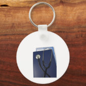 medizinisches Stethoskop in blauem Ordner Schlüsselanhänger (Vorderseite)