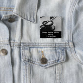 Medizinisches Stethoskop, Schwarzweiss Button (Beispiel)