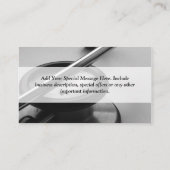 Medizinisches Stethoskop, Schwarzweiss Visitenkarte (Rückseite)