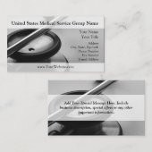 Medizinisches Stethoskop, Schwarzweiss Visitenkarte (Vorne/Hinten)