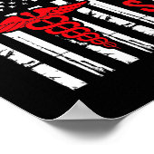 Medizinisches Symbol Caduceus American Flag Vintag Poster (Ecke)