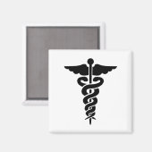 Medizinisches Symbol Caduceus Magnet (Vorderseite/Rückseite)