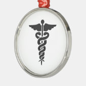 Medizinisches Symbol Caduceus Ornament Aus Metall (Links)