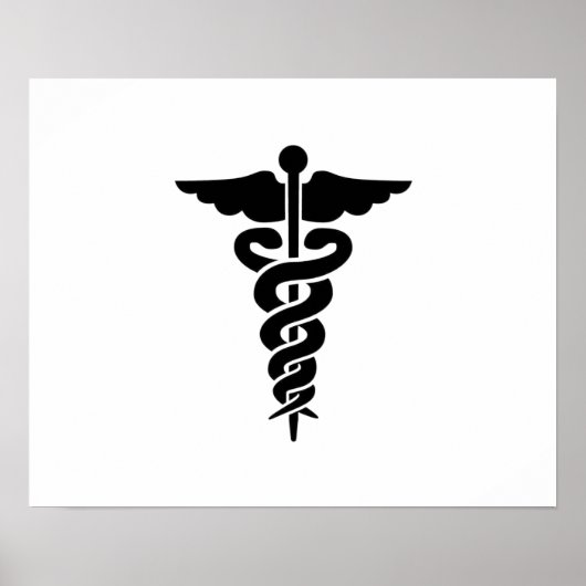 Medizinisches Symbol Caduceus Poster (Vorne)