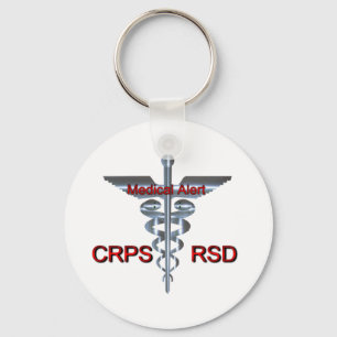 Medizinisches Symbol - CRPS-RSD-Warnhinweis Schlüsselanhänger