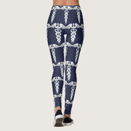 Medizinisches Symbol für niedliche blaue Krankensc Leggings