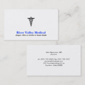 Medizinisches Symbol Gesundheitsfürsorge und Notfa Visitenkarte (Vorne/Hinten)